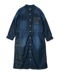go slow caravan(ゴースローキャラバン) |CUBE SUGAR/キューブシュガー 6.5ozテデニムxヒッコリーワークワンピース (WOMENS)
