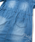 go slow caravan(ゴースローキャラバン) |CUBE SUGAR/キューブシュガー 6.5ozテデニムxヒッコリーワークワンピース (WOMENS)