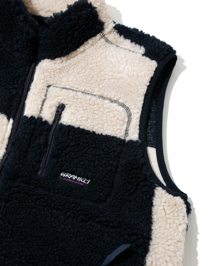 go slow caravan(ゴースローキャラバン) |GRAMICCI/グラミチ CHECKERED SHERPA VEST (MENS)