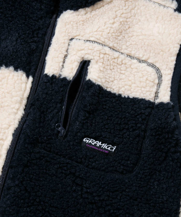 go slow caravan(ゴースローキャラバン) |GRAMICCI/グラミチ CHECKERED SHERPA VEST (MENS)
