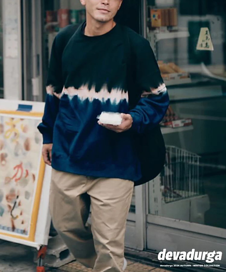go slow caravan(ゴースローキャラバン) |devadurga/デヴァドゥルガ DUSK NIGHT WIDE SWEAT (MENS)