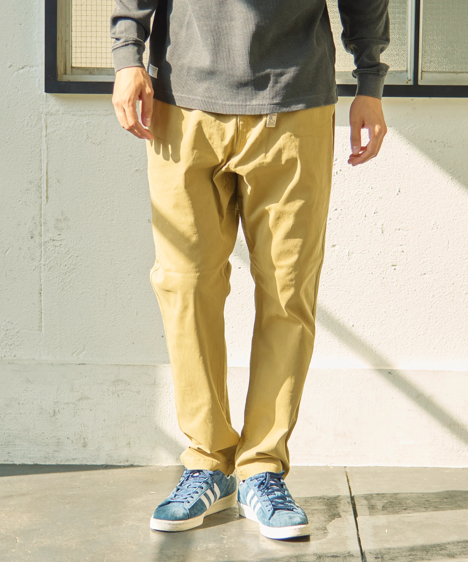 Duckster ダックスター キャメル コットンナイロン サイドルーズ XL Duckster/ダックスター ストレッチツイル 6Pアスレチックパンツ (MENS