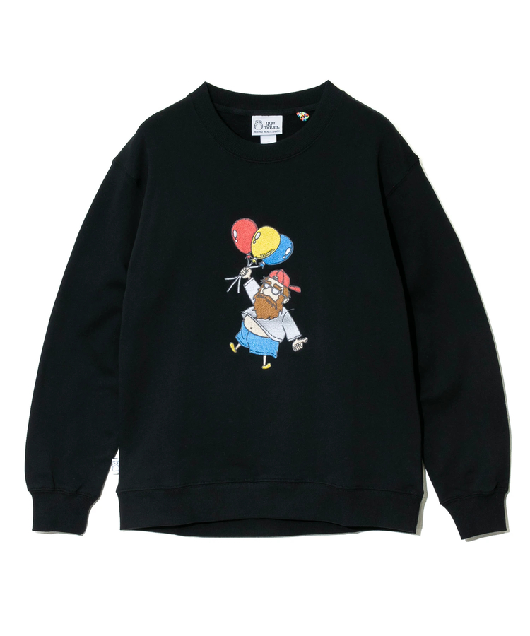 go slow caravan(ゴースローキャラバン) |【GSC別注】gym master/ジムマスター gym master×gsc 10.3oz オジサン刺繍スウェットシャツ (MENS)