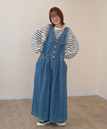 go slow caravan(ゴースローキャラバン) |mililopiulu/ミリロピュール Vネックワイドデニムサロペット (WOMENS)