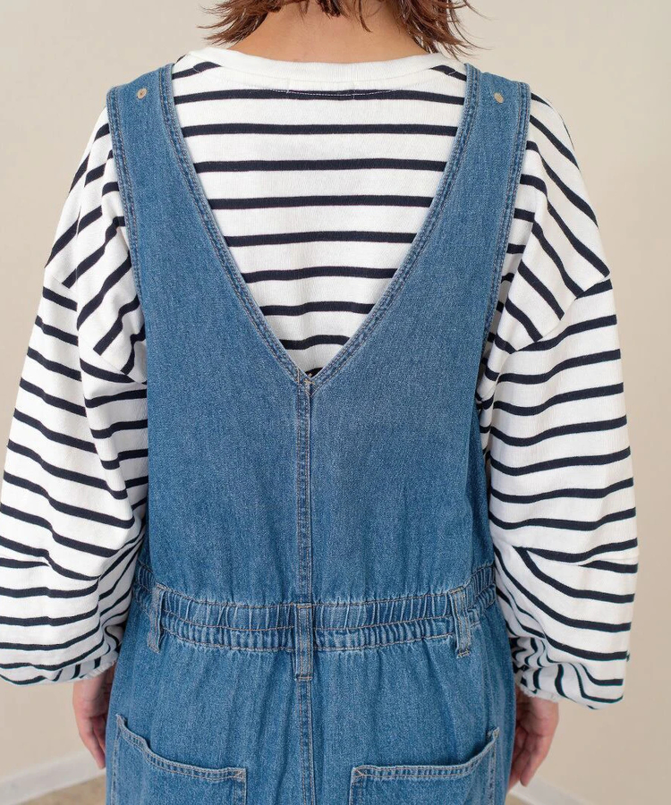 go slow caravan(ゴースローキャラバン) |mililopiulu/ミリロピュール Vネックワイドデニムサロペット (WOMENS)