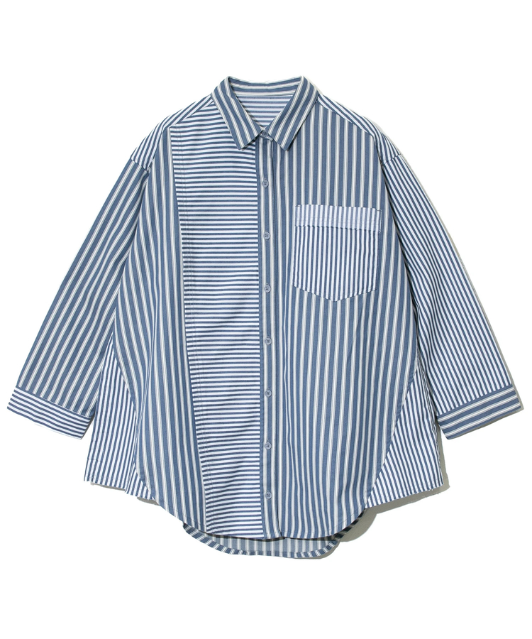 mililopiulu/ミリロピュール パターンスイッチシャツ (WOMENS