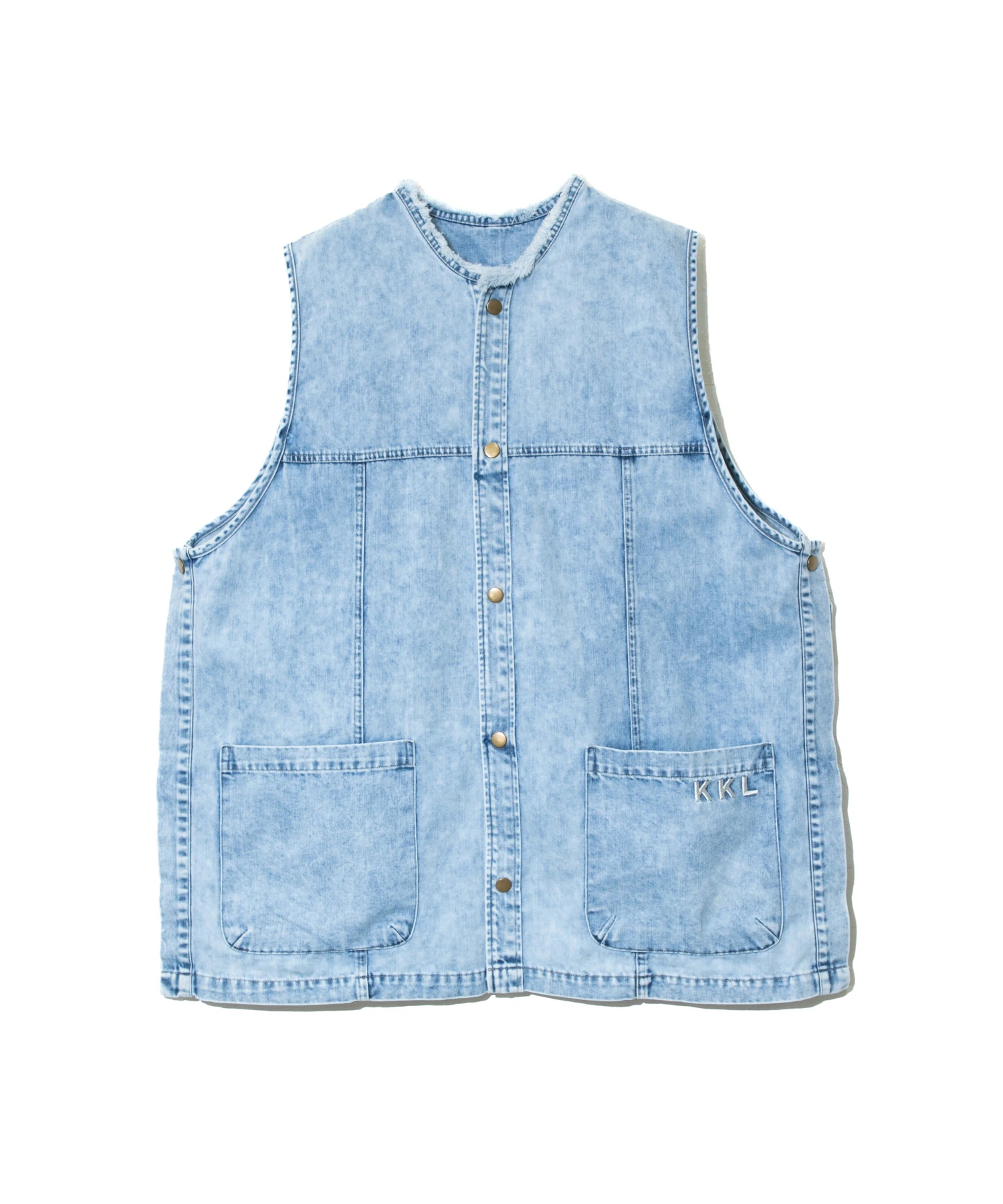 KAKELA＆TRANQUIL/カケラ＆トランクイル デニムケミカルロングベスト