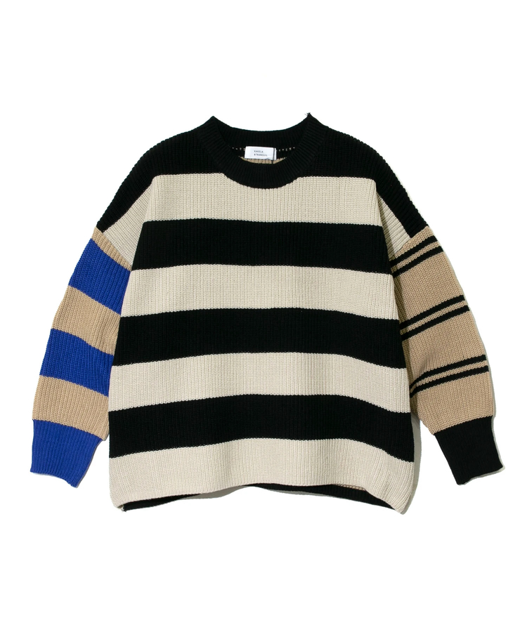 go slow caravan(ゴースローキャラバン) |KAKELA&TRANQUIL/カケラ＆トランクイル 畦編みニットワイドクルー (WOMENS)