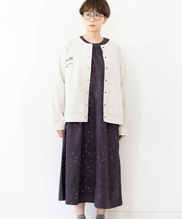 go slow caravan(ゴースローキャラバン) |Emago/イマゴ 星空総柄プリントワンピース (WOMENS)