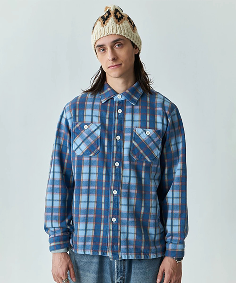 go slow caravan(ゴースローキャラバン) |GOOD ON/グッドオン FLANNEL CHECK SWEAT SHIRT JACKET (MENS)