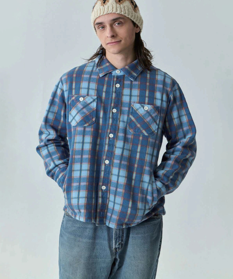 go slow caravan(ゴースローキャラバン) |GOOD ON/グッドオン FLANNEL CHECK SWEAT SHIRT JACKET (MENS)