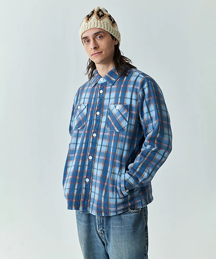 go slow caravan(ゴースローキャラバン) |GOOD ON/グッドオン FLANNEL CHECK SWEAT SHIRT JACKET (MENS)