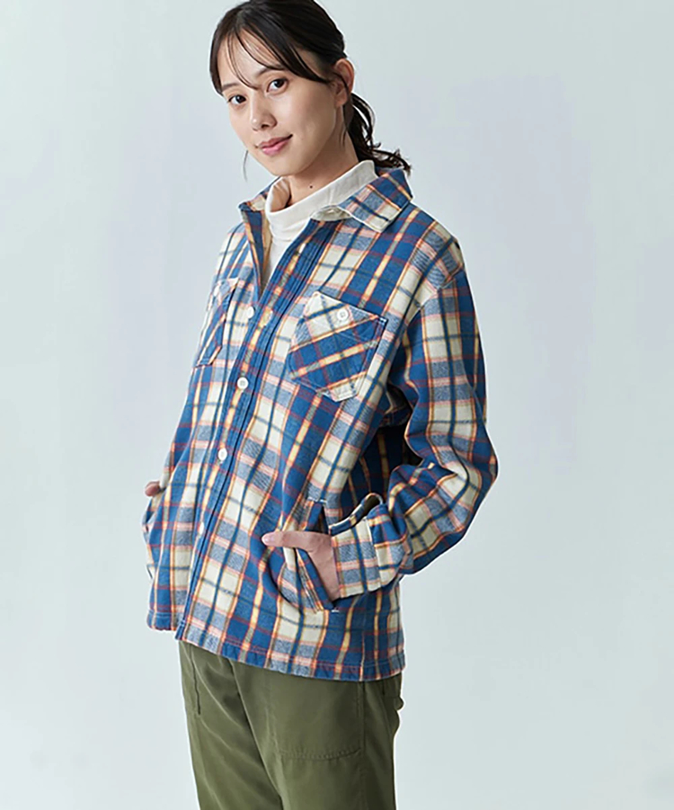 go slow caravan(ゴースローキャラバン) |GOOD ON/グッドオン FLANNEL CHECK SWEAT SHIRT JACKET (MENS)