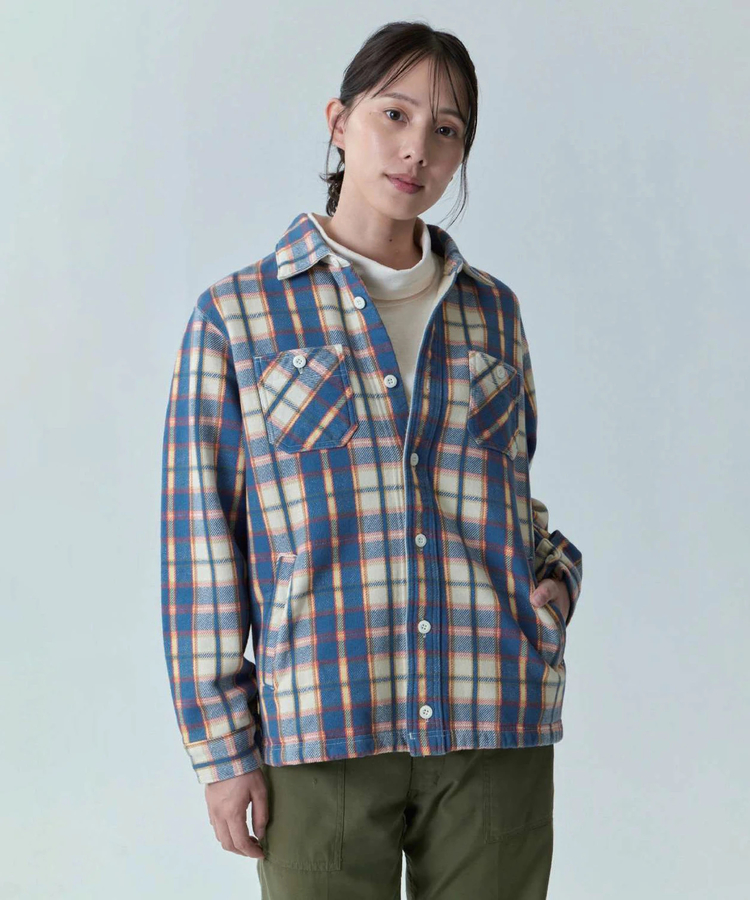 go slow caravan(ゴースローキャラバン) |GOOD ON/グッドオン FLANNEL CHECK SWEAT SHIRT JACKET (MENS)
