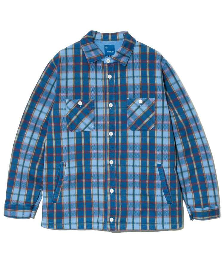 go slow caravan(ゴースローキャラバン) |GOOD ON/グッドオン FLANNEL CHECK SWEAT SHIRT JACKET (MENS)