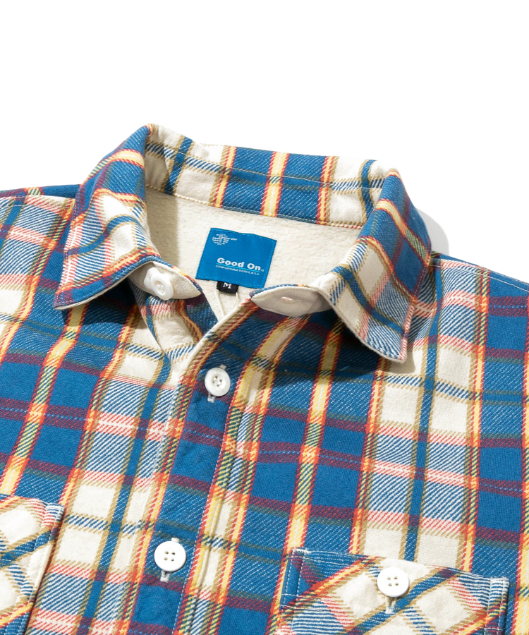go slow caravan(ゴースローキャラバン) |GOOD ON/グッドオン FLANNEL CHECK SWEAT SHIRT JACKET (MENS)