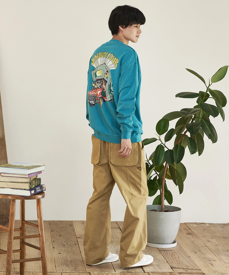 go slow caravan(ゴースローキャラバン) |DUCKSTER/ダックスター ピグメント クルースウェット《STUDIUM TOUR》(MENS)
