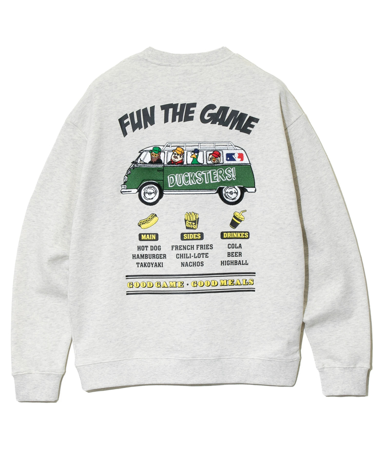 go slow caravan(ゴースローキャラバン) |DUCKSTER/ダックスター 刺繍/プリント クルーSW《FUN THE GAME》(MENS)