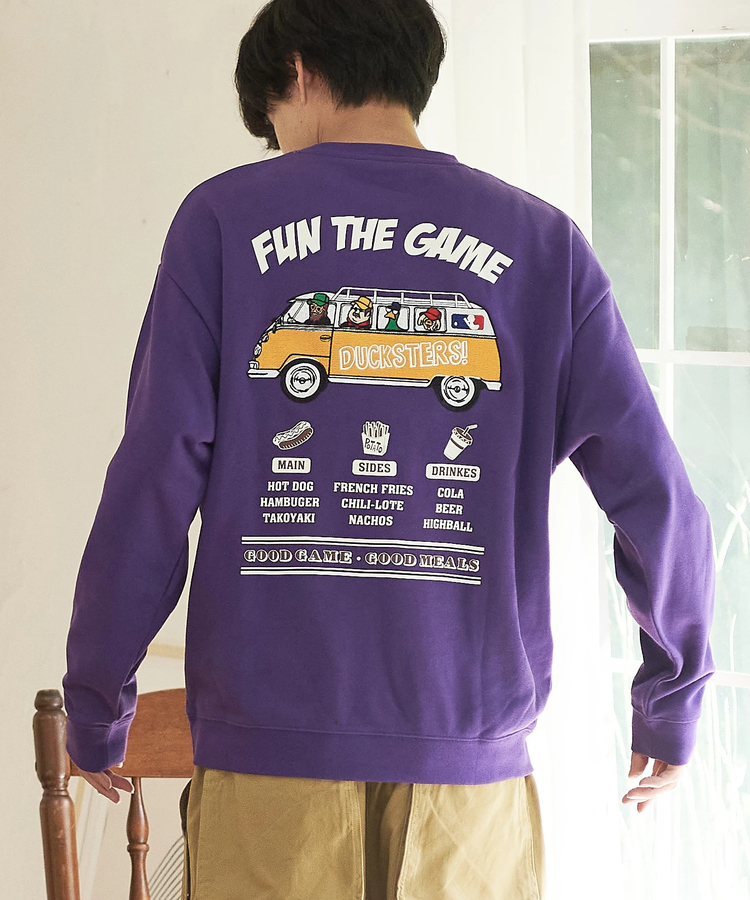go slow caravan(ゴースローキャラバン) |DUCKSTER/ダックスター 刺繍/プリント クルーSW《FUN THE GAME》(MENS)