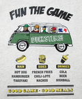 go slow caravan(ゴースローキャラバン) |DUCKSTER/ダックスター 刺繍/プリント クルーSW《FUN THE GAME》(MENS)