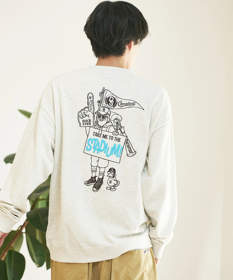 go slow caravan(ゴースローキャラバン) |DUCKSTER/ダックスター 刺繍/プリント クルーSW《HITCHHIKING》(MENS)