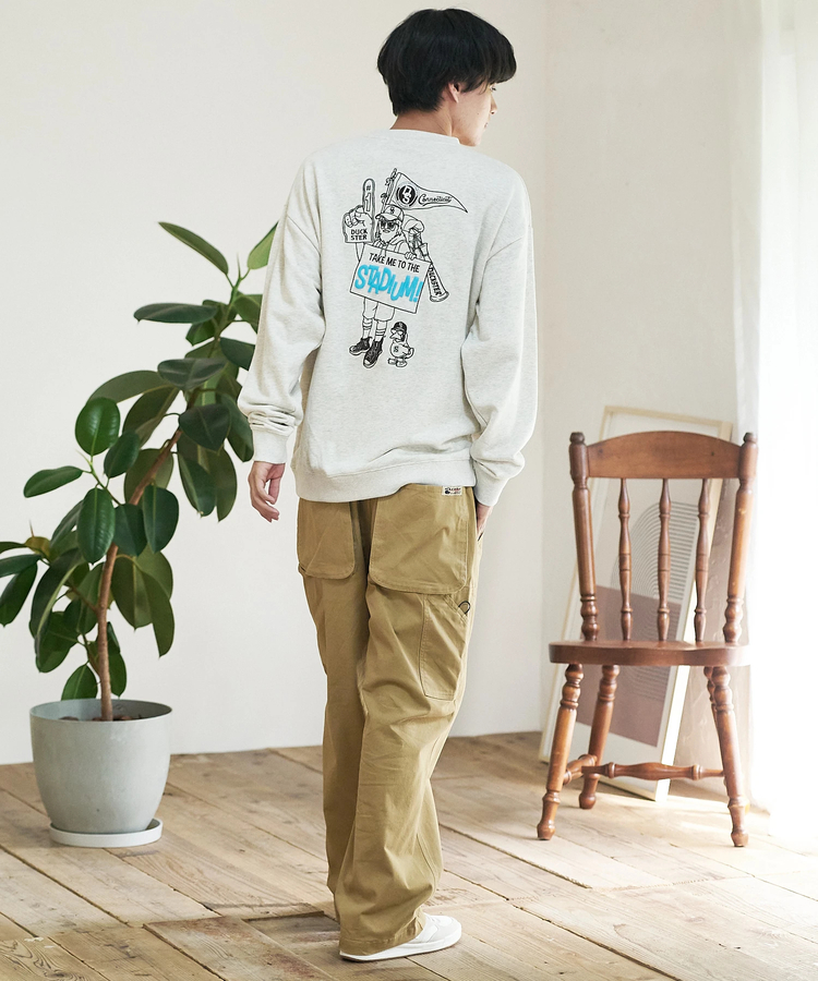 go slow caravan(ゴースローキャラバン) |DUCKSTER/ダックスター 刺繍/プリント クルーSW《HITCHHIKING》(MENS)