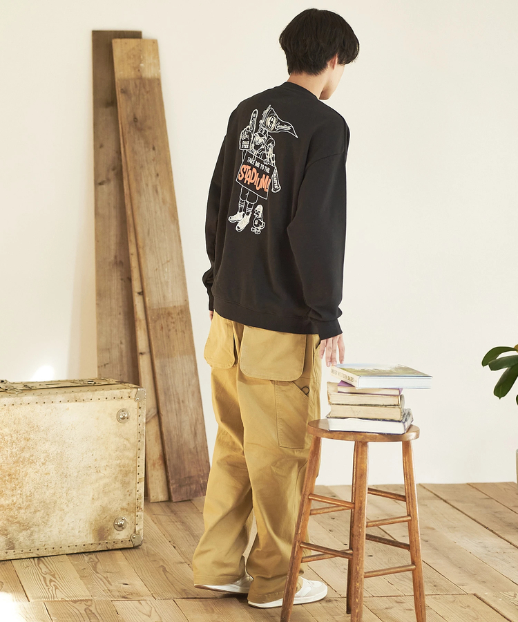 go slow caravan(ゴースローキャラバン) |DUCKSTER/ダックスター 刺繍/プリント クルーSW《HITCHHIKING》(MENS)