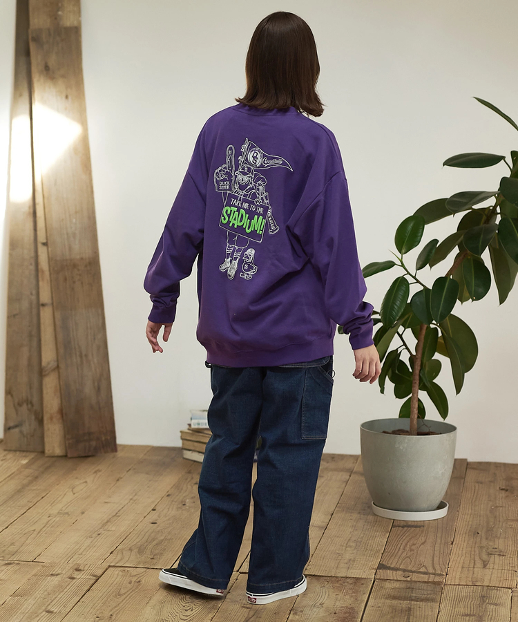 go slow caravan(ゴースローキャラバン) |DUCKSTER/ダックスター 刺繍/プリント クルーSW《HITCHHIKING》(MENS)