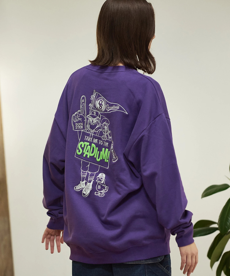 go slow caravan(ゴースローキャラバン) |DUCKSTER/ダックスター 刺繍/プリント クルーSW《HITCHHIKING》(MENS)