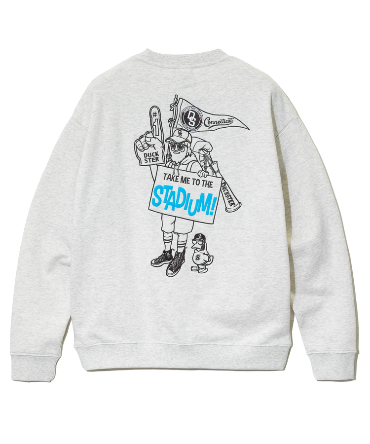 go slow caravan(ゴースローキャラバン) |DUCKSTER/ダックスター 刺繍/プリント クルーSW《HITCHHIKING》(MENS)