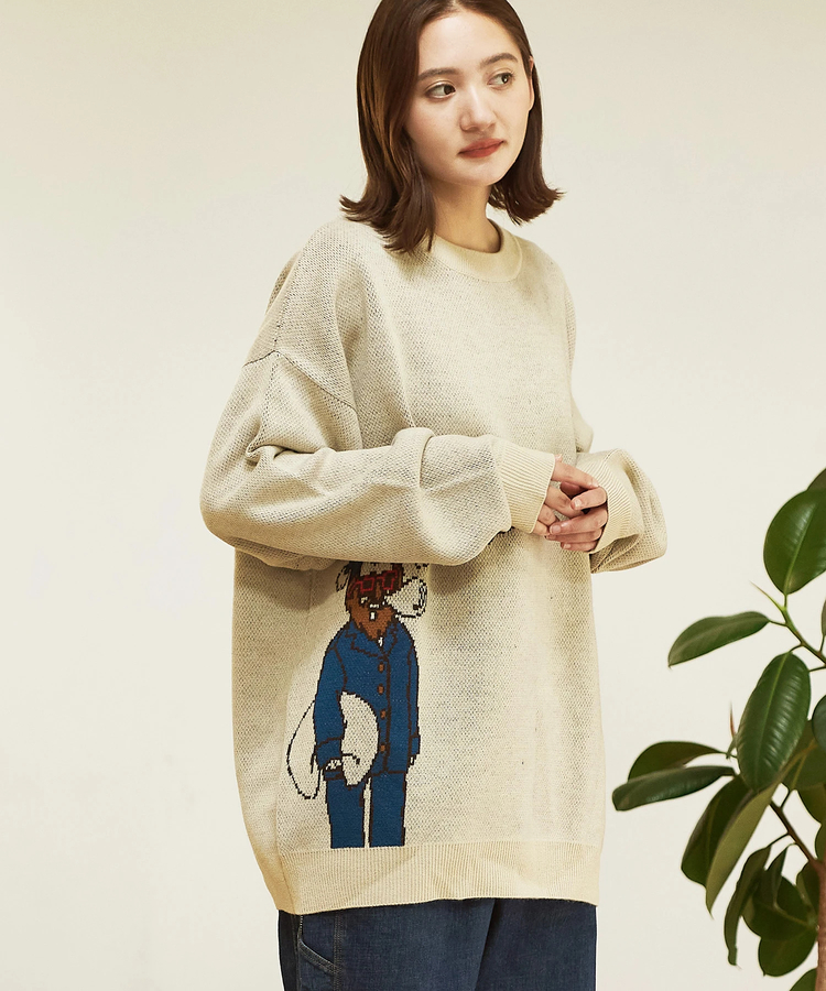 go slow caravan(ゴースローキャラバン) |DUCKSTER/ダックスター ジャガードニットセーター《LONG SLEEPER》(MENS)