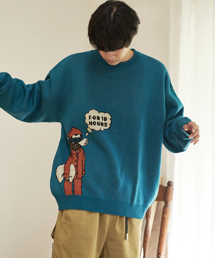 go slow caravan(ゴースローキャラバン) |DUCKSTER/ダックスター ジャガードニットセーター《LONG SLEEPER》(MENS)