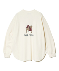 go slow caravan(ゴースローキャラバン) |CUBE SUGAR/キューブシュガー CVCワッフルわんちゃんプリントPO (WOMENS)