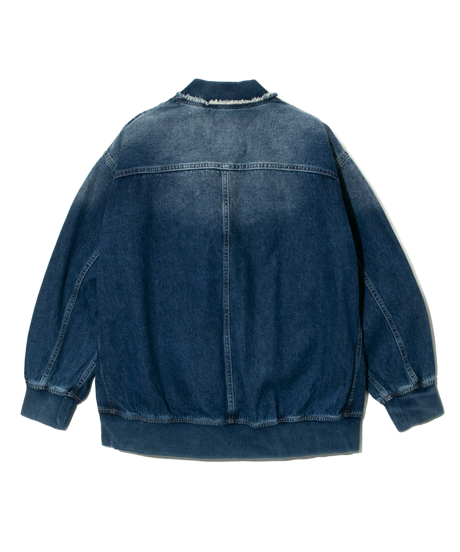 CUBE SUGAR/キューブシュガー Denim リブ付きリメイク風Gジャン