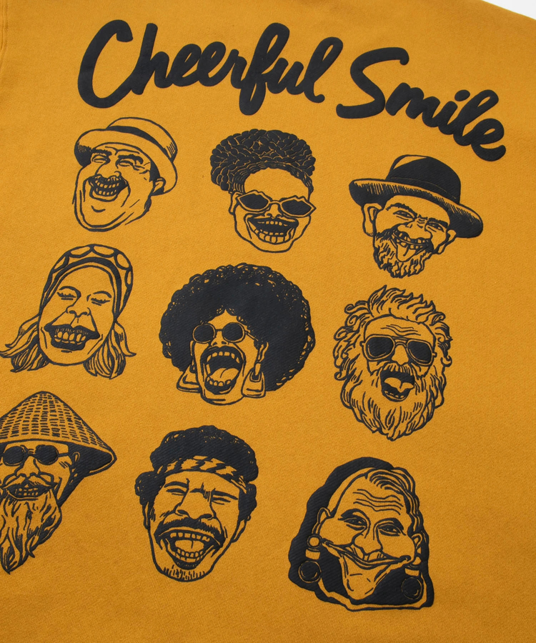 go slow caravan(ゴースローキャラバン) |gym master/ジムマスター 10.3oz Cheerful Smile スウットビッグTee (MENS)