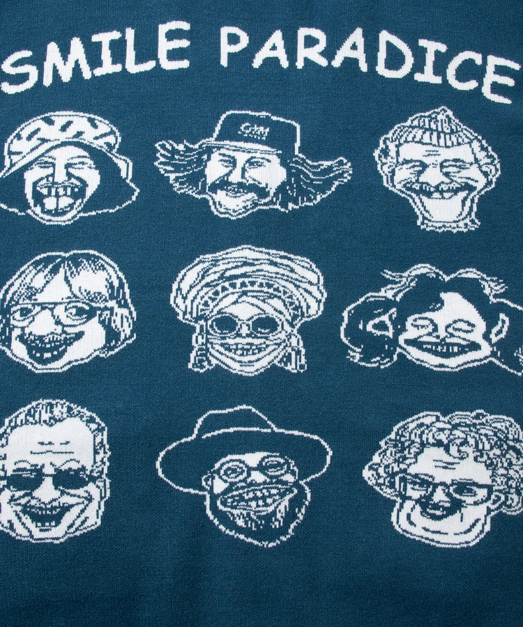 gym master/ジムマスター ジャガードニット SMILE PARADICE カーデ