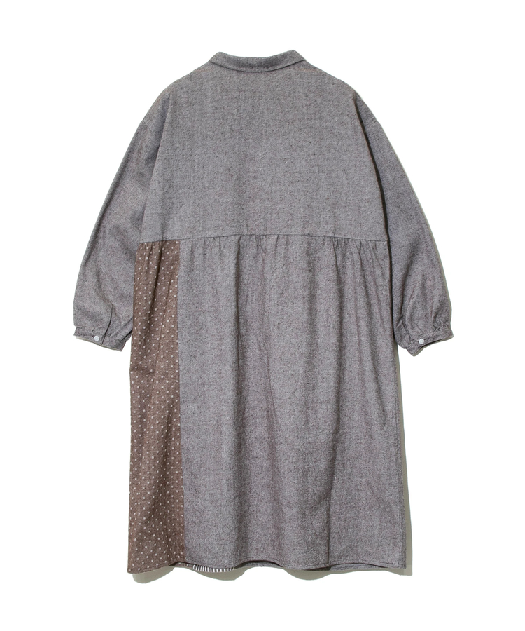 go slow caravan(ゴースローキャラバン) |NUEVO BLANCA/ヌエヴォブランカ 柄切替起毛布帛OP (WOMENS)