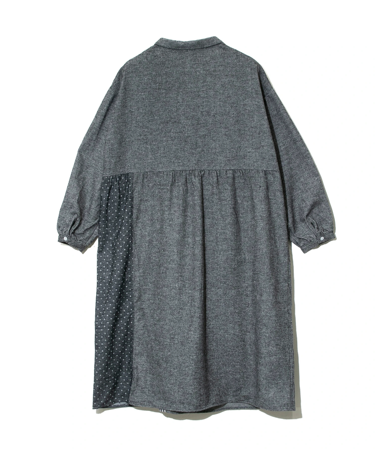 go slow caravan(ゴースローキャラバン) |NUEVO BLANCA/ヌエヴォブランカ 柄切替起毛布帛OP (WOMENS)