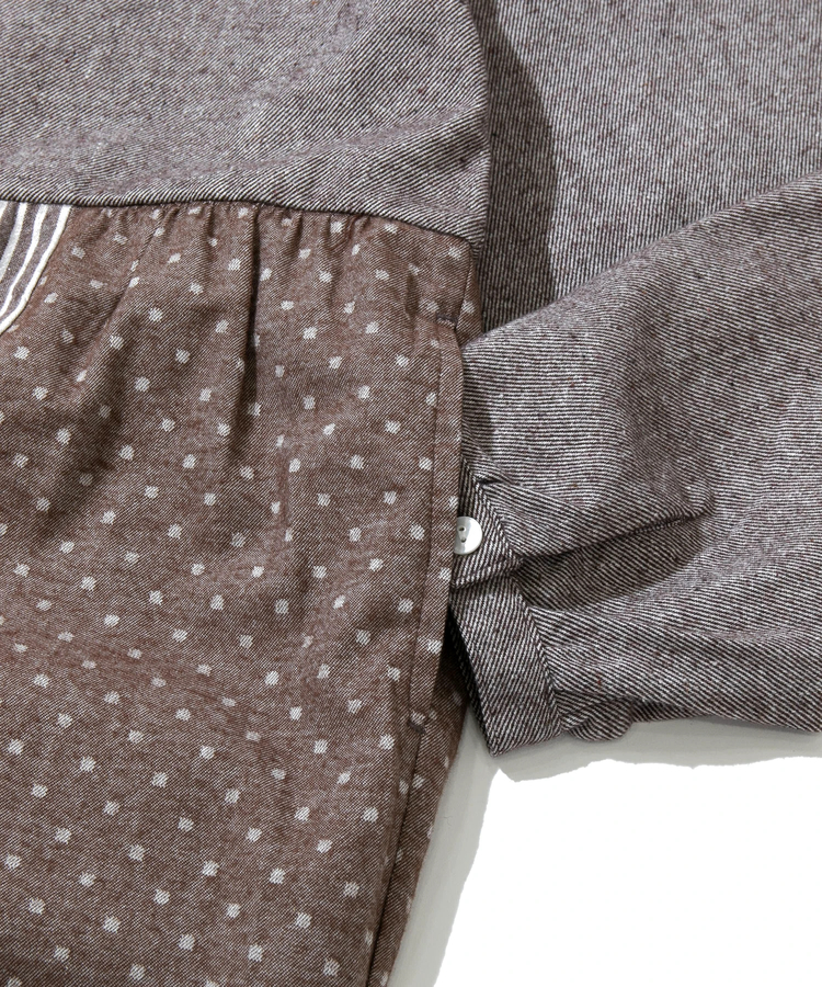 go slow caravan(ゴースローキャラバン) |NUEVO BLANCA/ヌエヴォブランカ 柄切替起毛布帛OP (WOMENS)