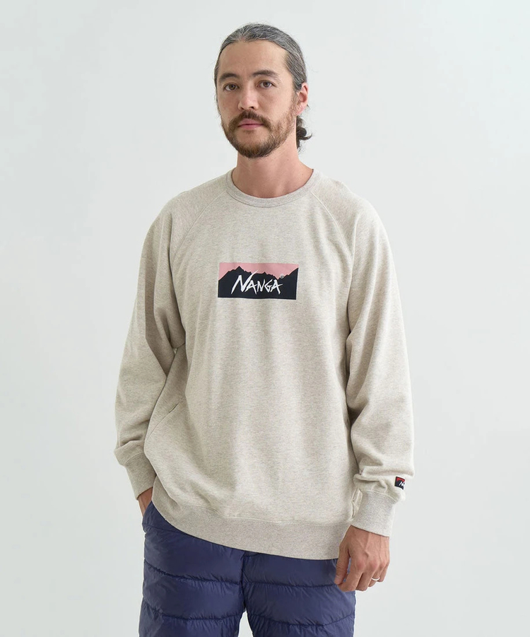 go slow caravan(ゴースローキャラバン) |NANGA/ナンガ ECO HYBRID BOX LOGO SWEAT SHIRT (MENS)