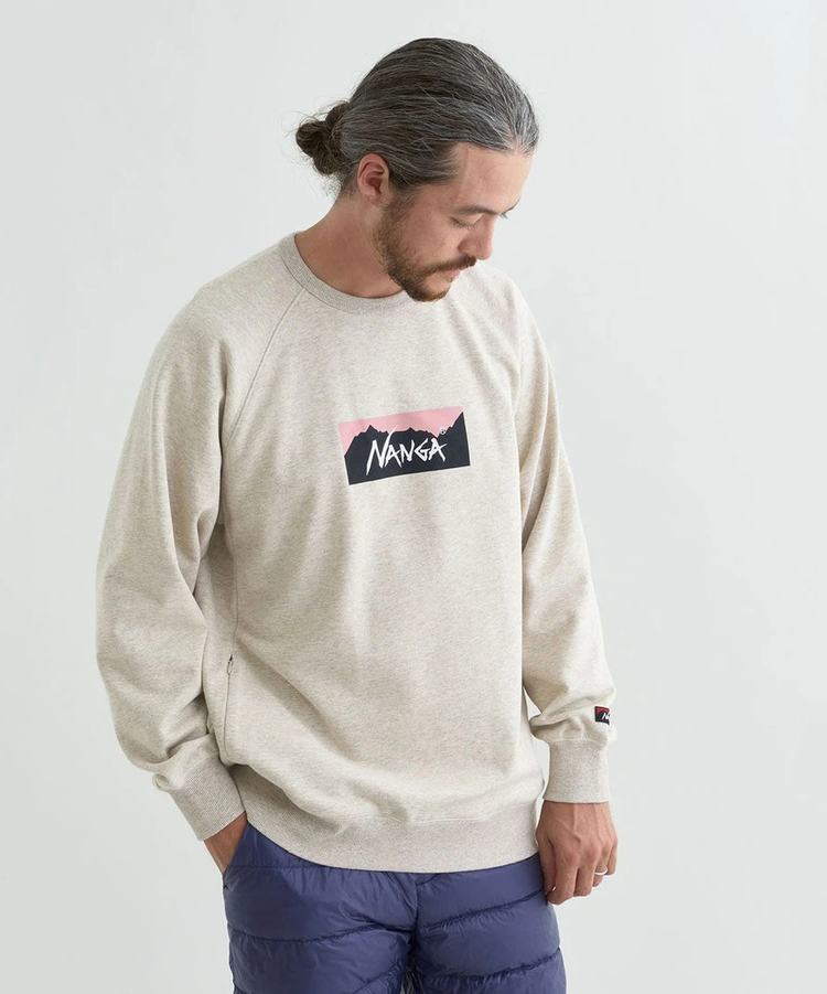 go slow caravan(ゴースローキャラバン) |NANGA/ナンガ ECO HYBRID BOX LOGO SWEAT SHIRT (MENS)