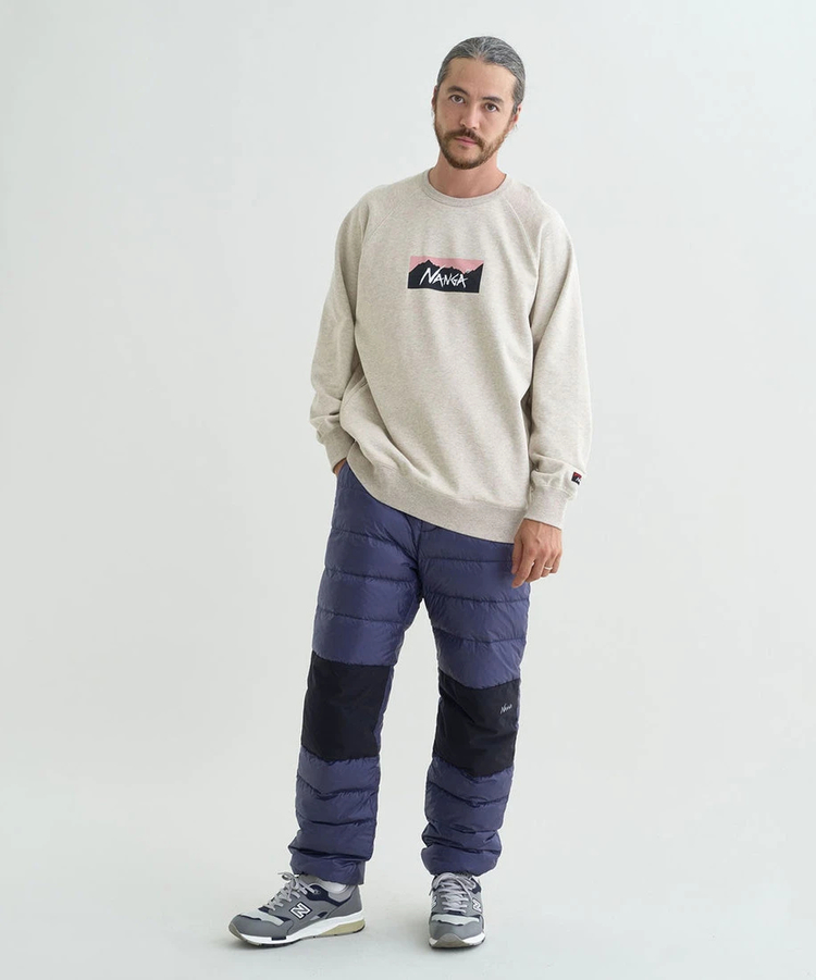 go slow caravan(ゴースローキャラバン) |NANGA/ナンガ ECO HYBRID BOX LOGO SWEAT SHIRT (MENS)