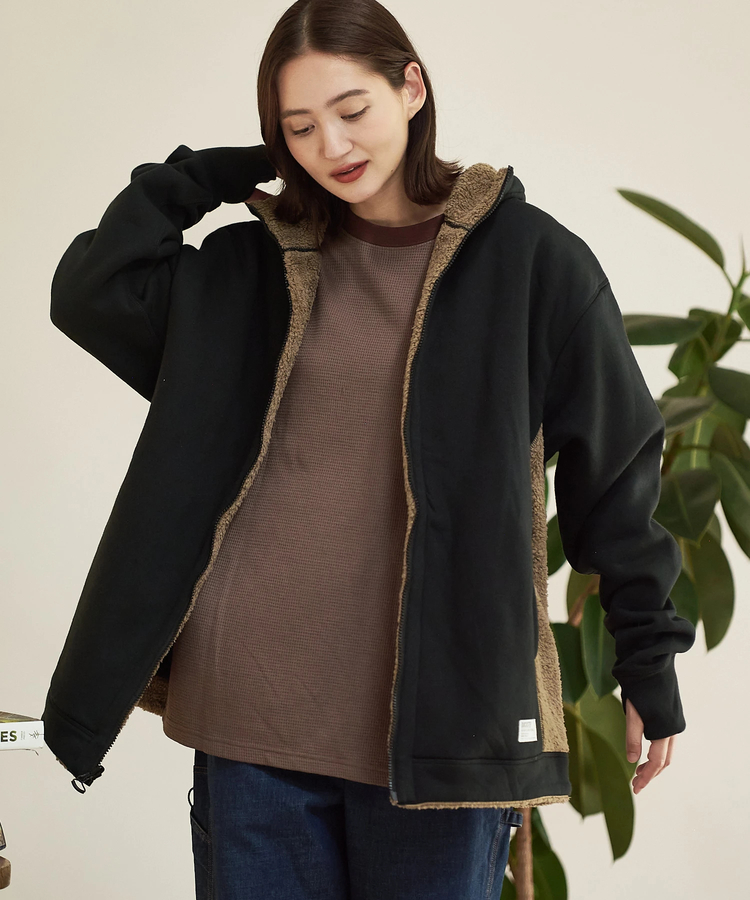 go slow caravan(ゴースローキャラバン) |DUCKSTER/ダックスター 裏毛/ボア ボンディング Rev.パーカー (MENS)