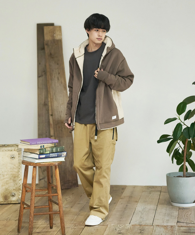 go slow caravan(ゴースローキャラバン) |DUCKSTER/ダックスター 裏毛/ボア ボンディング Rev.パーカー (MENS)