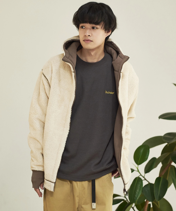 go slow caravan(ゴースローキャラバン) |DUCKSTER/ダックスター 裏毛/ボア ボンディング Rev.パーカー (MENS)