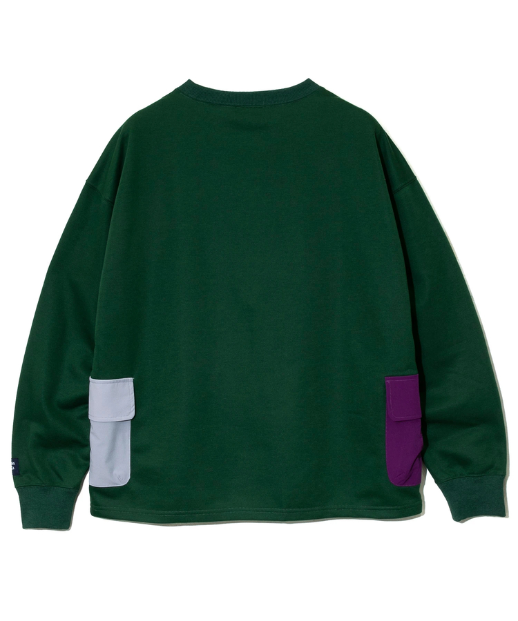 【現金特価】 MOUNTAIN T/C裏毛サイドポケットクルー MANIA/マウンテンマニア 長袖シャツ