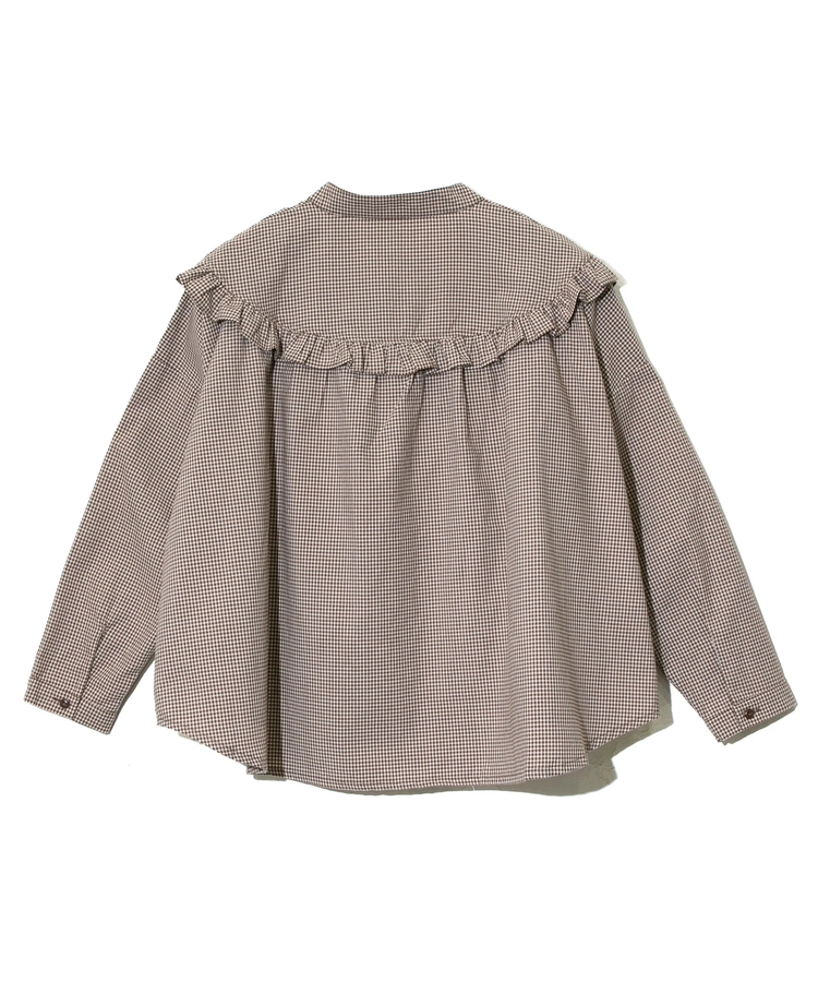 go slow caravan(ゴースローキャラバン) |COLORK/カラック 同色ギンガムヨーク切替フリルBL (WOMENS)