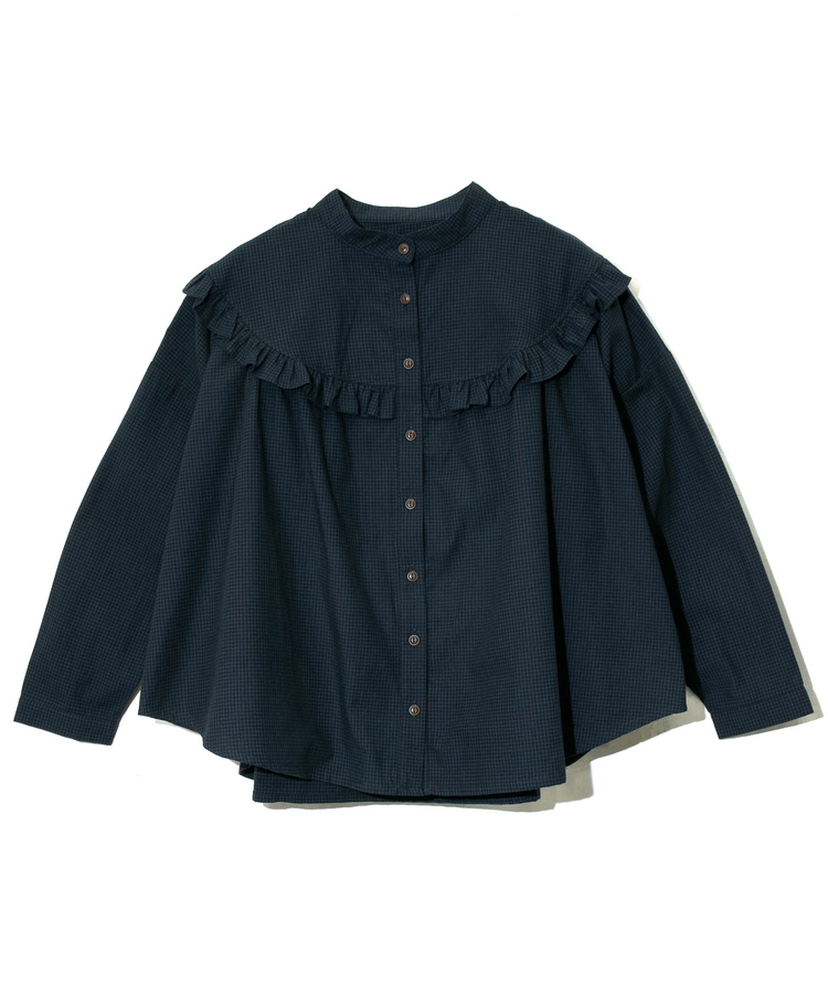 go slow caravan(ゴースローキャラバン) |COLORK/カラック 同色ギンガムヨーク切替フリルBL (WOMENS)