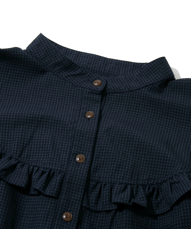 go slow caravan(ゴースローキャラバン) |COLORK/カラック 同色ギンガムヨーク切替フリルBL (WOMENS)