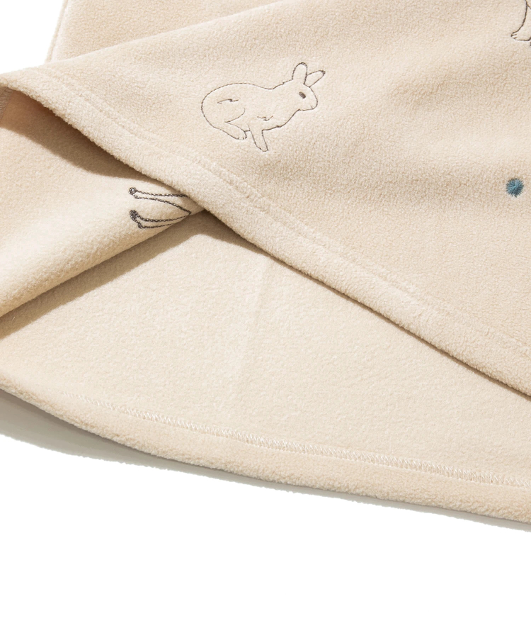 NUEVO BLANCA/ヌエヴォブランカ 冬の動物刺繍フリースPO (WOMENS